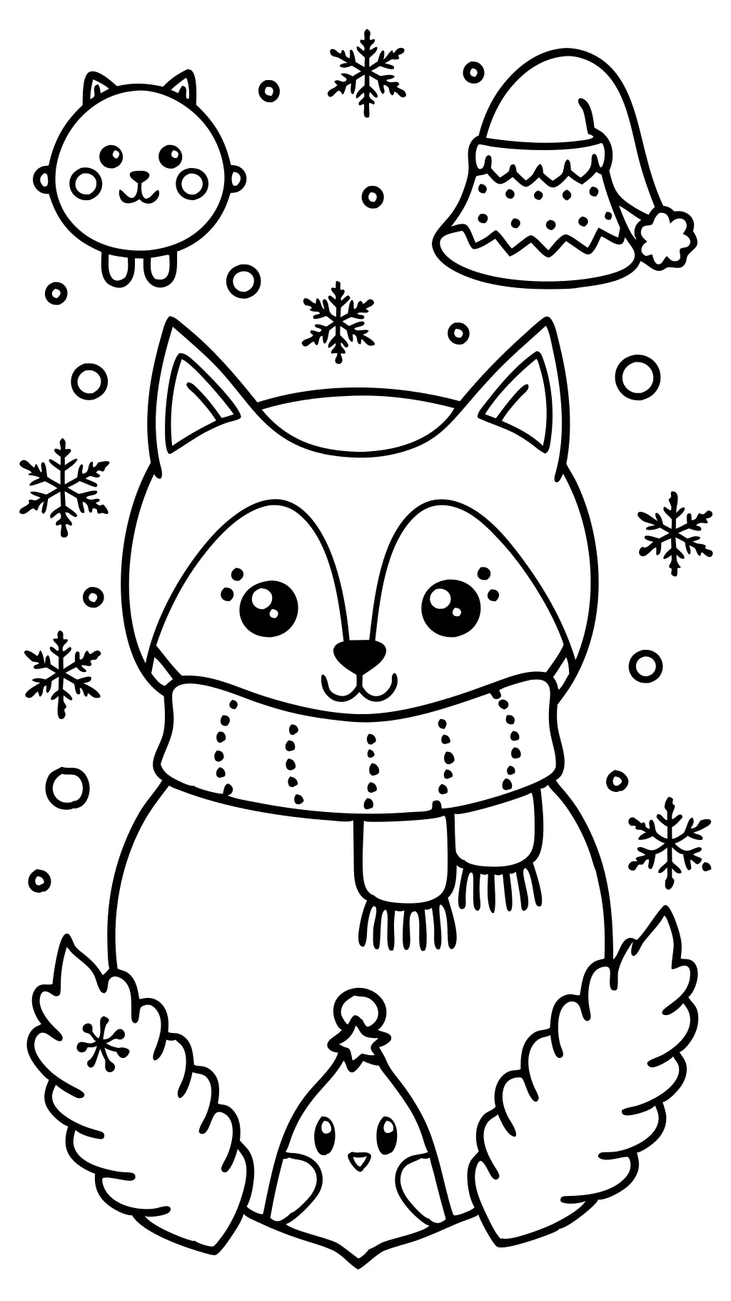 winter animal coloring pages